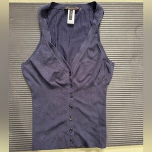 Ladies BCBG Maxazria knit blue vest size M